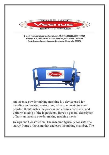 Stainless Steel Sqare Incense Powder Mixing Machine - Image 4